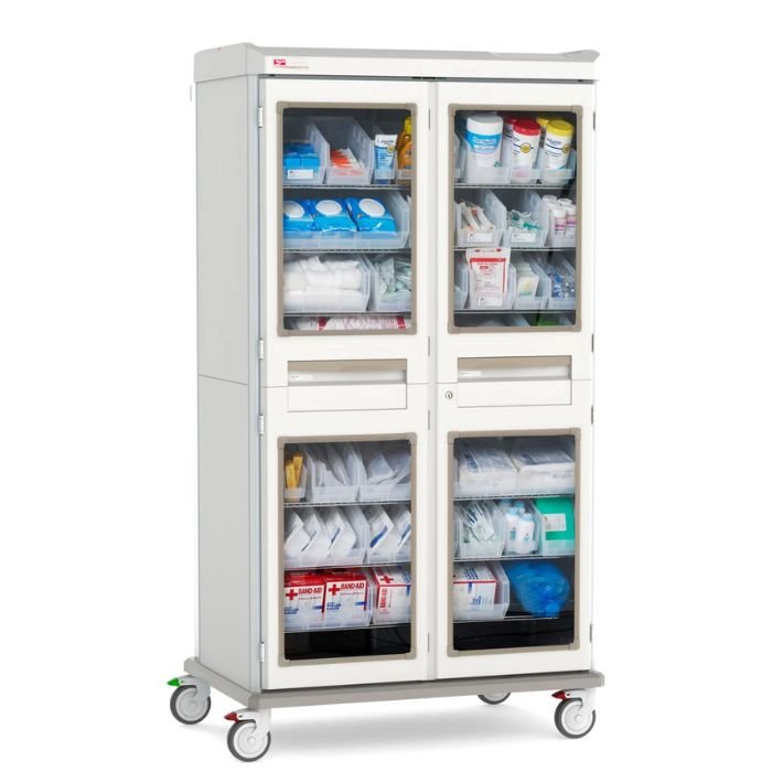 Gabinete hospitalario Starsys® diseñado para almacenamiento seguro, organizado y de alta capacidad en entornos hospitalarios, laboratorios y áreas clínicas.