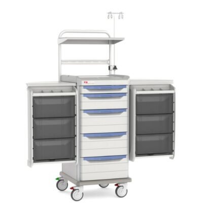 Carro para ingeniería biomédica SXRSBIO fabricado en polímero de alto rendimiento con protección antimicrobiana Microban