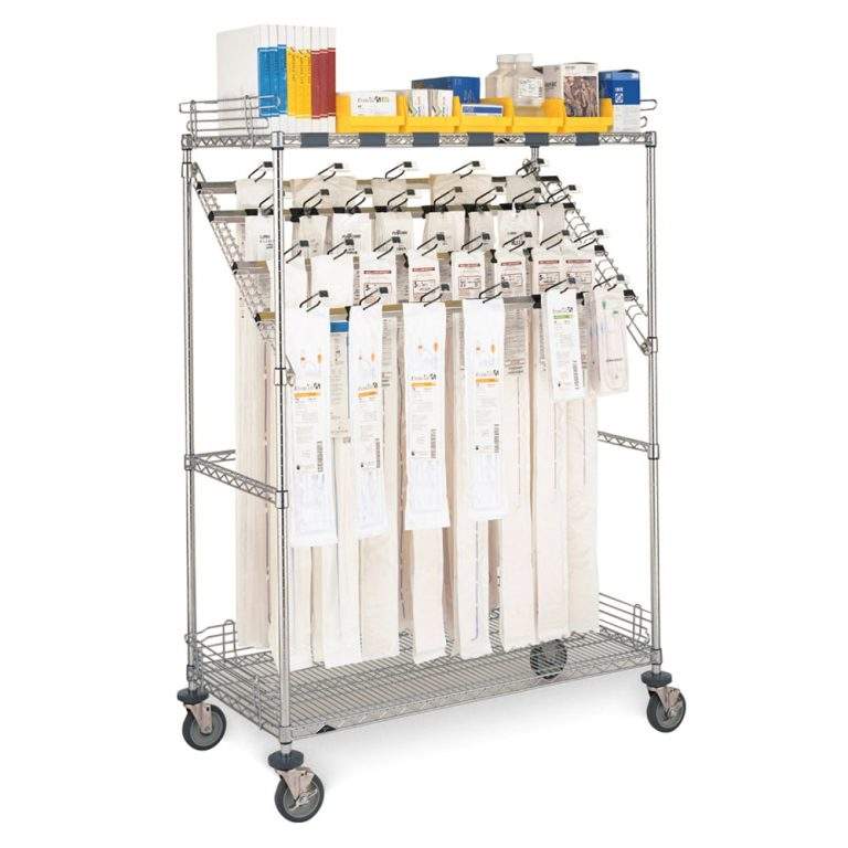 Carro para terapia de inhalación, mobiliario de hospital - CHROMOPHARMA