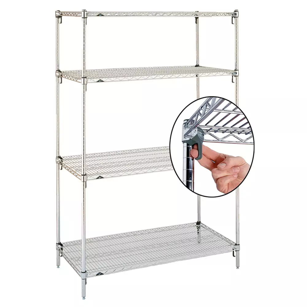estanteria super erecta ajustable detalle de ajuste