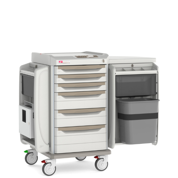 Carro para línea central Starsys® para almacenamiento y organización de suministros para Traqueotomía o Acceso venoso.