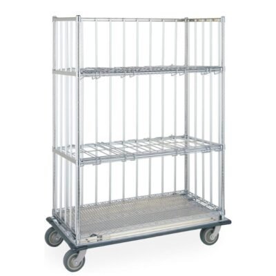 Carro para transporte de blancos diseñado para la recolección, almacenamiento y traslado de textiles en lavanderías institucionales, hotelería y entornos hospitalarios.