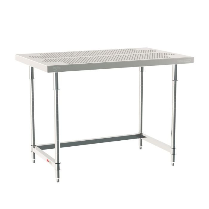 mesa de acero inoxidable tableworx | marca metro | estructura en c