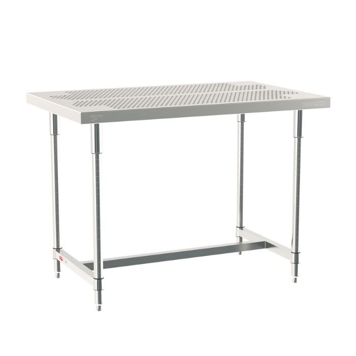 mesa de trabajo de acero inoxidable tableworx | marca metro | estructura en i