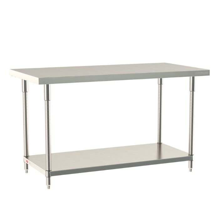 mesa industrial de acero inoxidable tableworx | marca metro | estante inferior